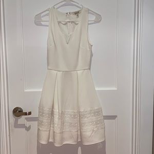 Francesca’s White Dress with Lace Detail